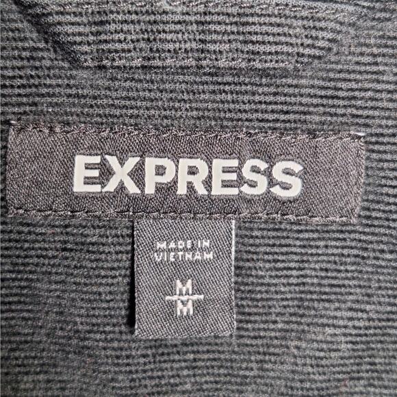 Express Men's Corduroy Long Sleeve Shirt Medium Pinwale Button Up Casual Goth - Picture 4 of 8